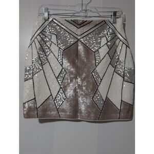 Express Size S Women's Sequin Mini Bodycon Stretch Pull On Skirt New With Tag